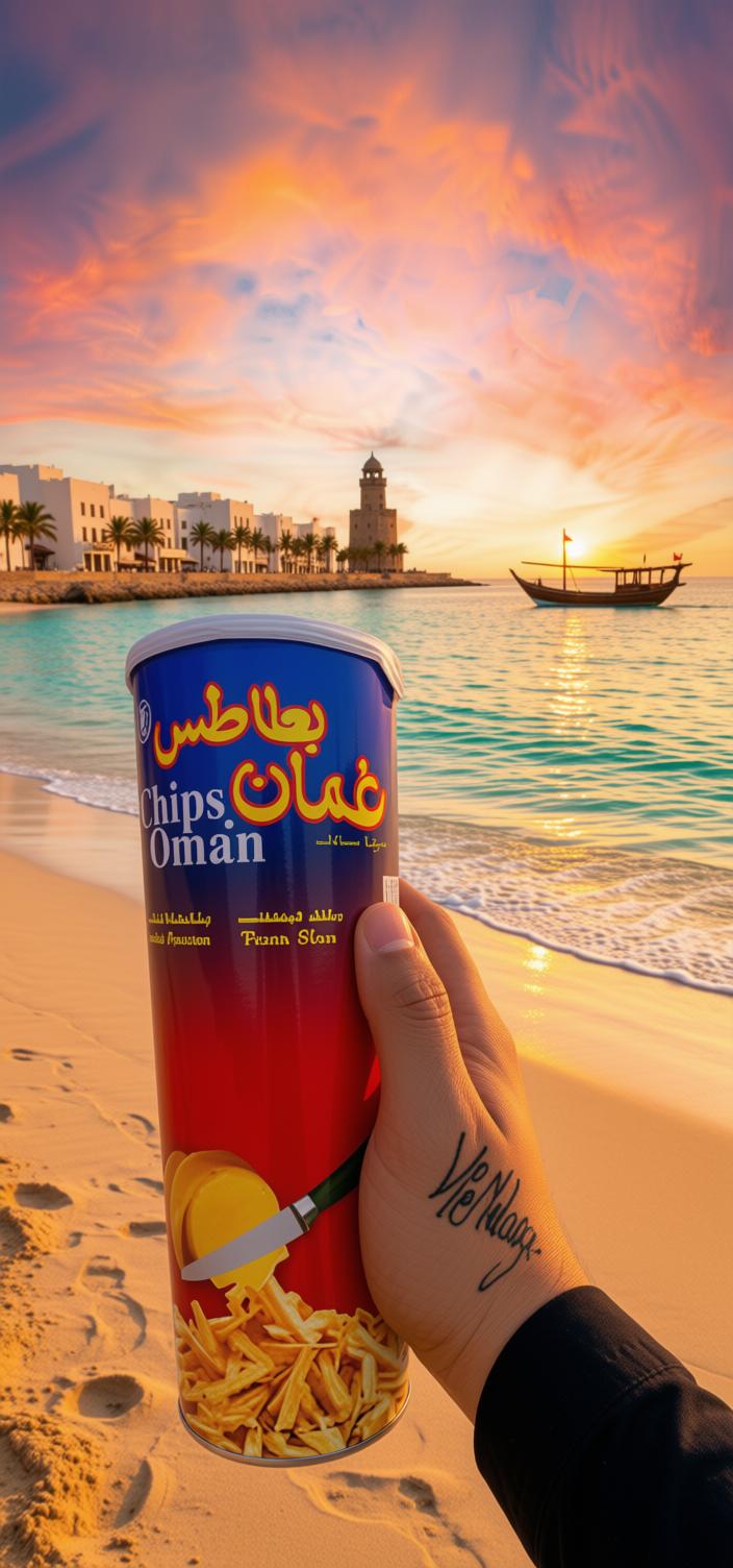 Oman Chips – Original Potato Sticks Tin | Crunchy Snack from Oman