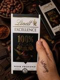 Lindt Excellence 100% Cacao Dark Chocolate – 50g