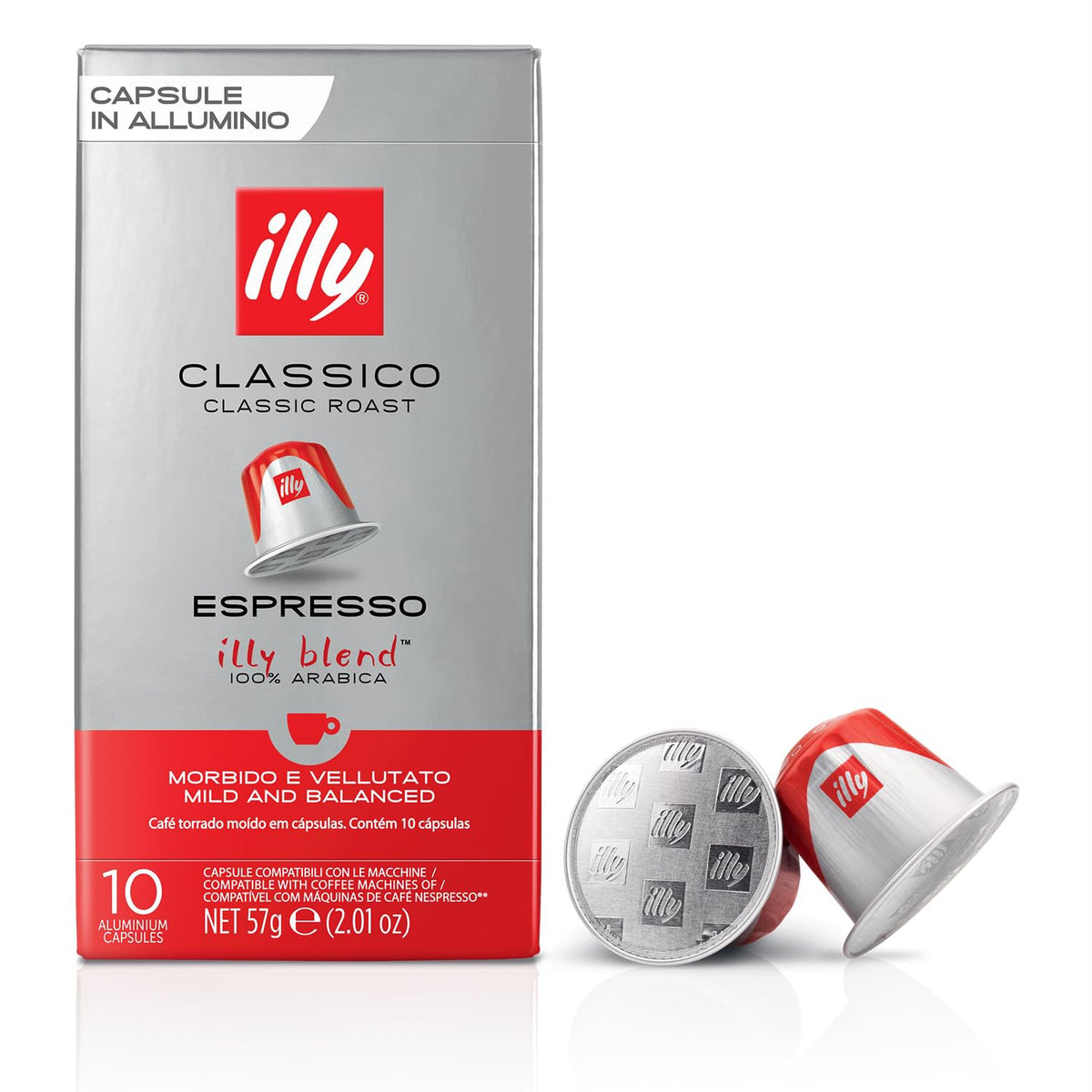 illy Coffee Pods Nespresso Compatible - Illy Classico Classic Roast Espresso Ground Coffee