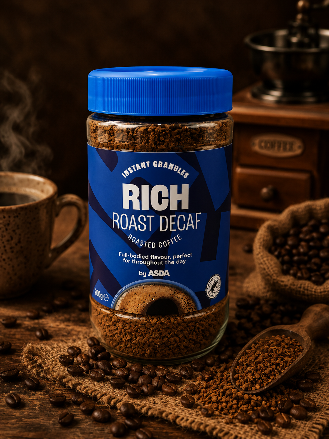 ASDA Rich Roast Decaf Instant Coffee