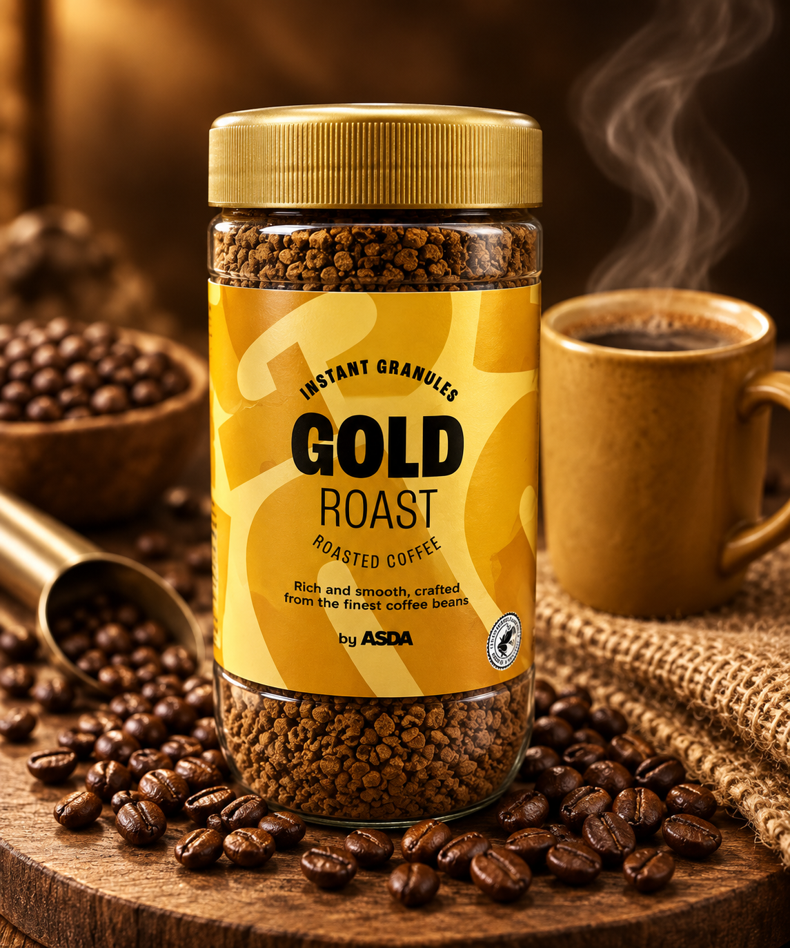 ASDA Gold Roast Instant Coffee.