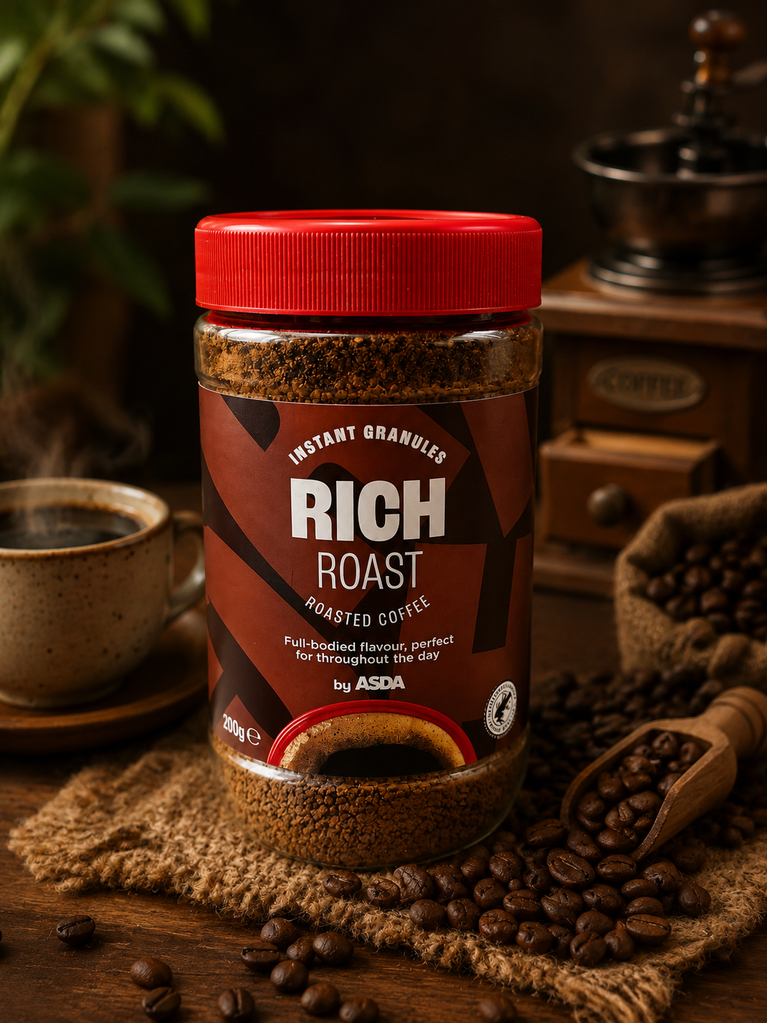 ASDA Rich Roast Instant Coffee.