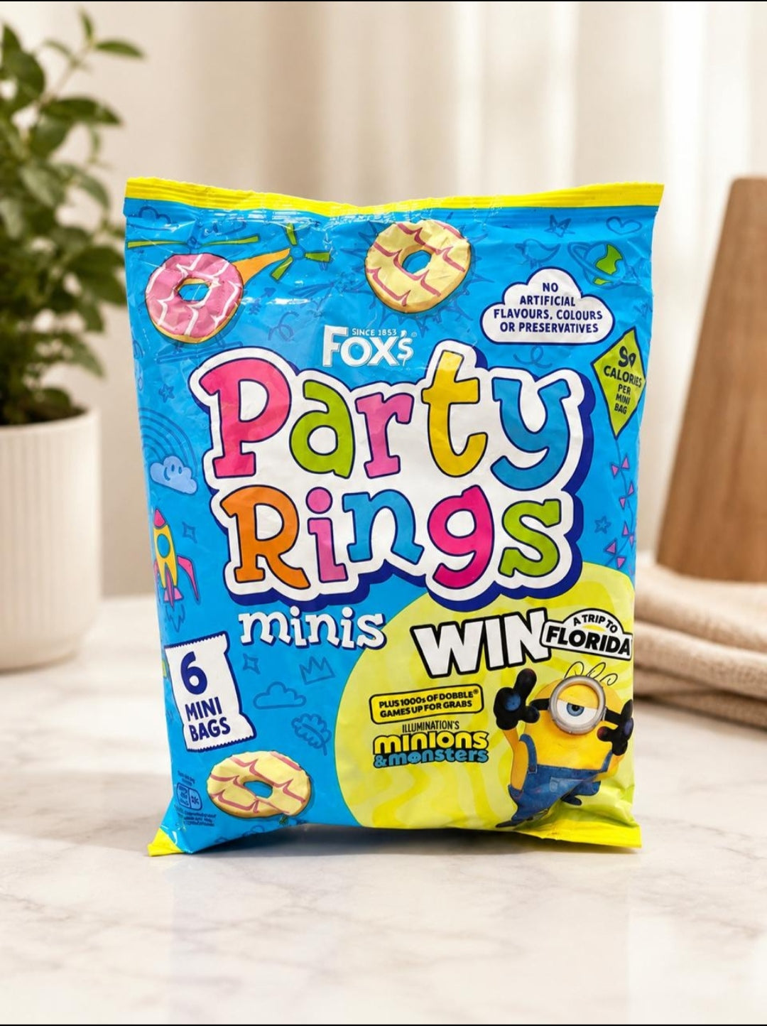 Fox's Party Rings Minis – 6 Mini Bags | Fun Party Biscuits | Imported Snack