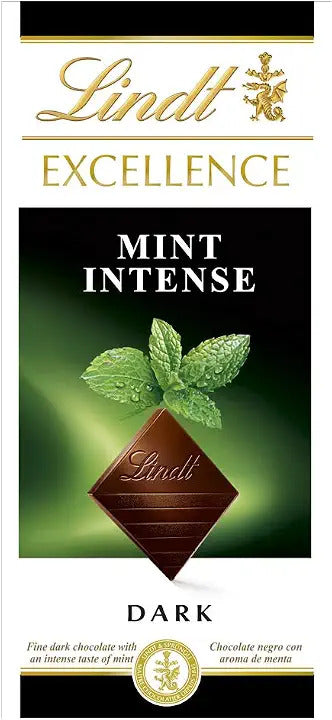 Lindt Excellence Mint Intense Dark Chocolate – 100g