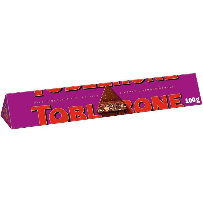 Toblerone Milk Chocolate With Raisins, Honey & Nougat